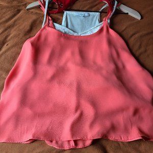 Salmon/Orange flowy shirt